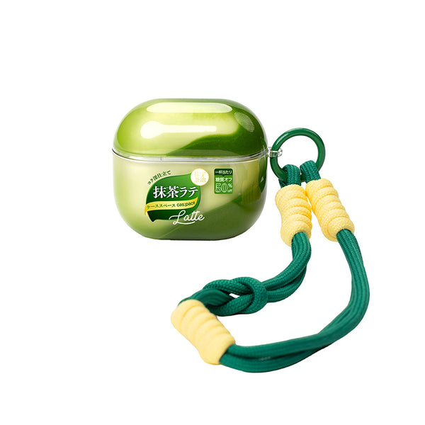 cas:pace 25A/W「抹茶」流沙款 AirPods 耳機套(含掛繩)